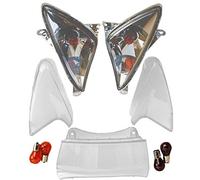 one BY CAMAMOTO KIT GEMME FRECCE anteriori e posteriori colore TRASPARENTE VETRI LISCI compatibile con YAMAHA T-MAX CARENE LAMPADE COMPLETE.