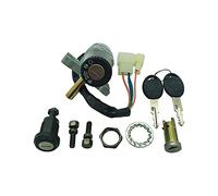 One by camamoto Kit Serrature Completo Blocchetto Chiavi avviamento (cod 208109 Completo Compatibile con Aprilia Scarabeo/Restyling 4 Tempi 50-100cc Anno 2001 al 2010 | RIF. Orig. AP8202329 / 85180R)