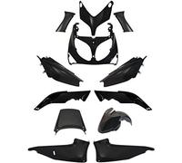 one by camamoto kit set carene complete plastiche compatibile con (cod 77380003 complete in abs 12 pezzi colore nero lucido compatibile con yamaha t-max 500 anno dal 2001 al 2007)