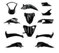One By Camamoto Kit Set Carene Complete Plastiche Per Honda SH 125-150cc Start And Stop Anno Dal 2013-2014-2015-2016 Di Colore Nero Lucido 13pz