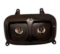 one BY CAMAMOTO MASCHERA FARO anteriore ALOGENA di colore NERO compatibile con MBK BOOSTER/YAMAHA BWS dal 2004