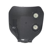 one BY CAMAMOTO MASCHERINA FARO per Moto da Enduro/Cross/Motard/Naked - Installazione Universale, Comprensivo di Lampadine e di Staffaggio e Fasce Elastiche. (CARBON)