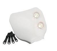 one BY CAMAMOTO MASCHERINA FARO per Moto da Enduro/Cross/Motard/Naked - Installazione Universale, Comprensivo di Lampadine e di Staffaggio e Fasce Elastiche. (BIANCO)