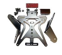 ONE by CAMAMOTO Portatarga Regolabile/Reclinabile Predisposto per Luce Targa Catarinfragente Yamaha T-Max 530 Modelli 2012/2016