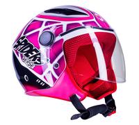 One casco jet bimbo Spider 2.0 - Rosa M