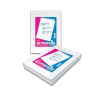 One Color - Risma Protocollo A4-0C Righe con Margine - 200 fogli | Blasetti: risma 200 fogli protocollo A4 60gr, bicolor, per scuola, ufficio e studi professionali.