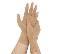 One Compress - Guanti in bambù per artrite, guanti a compressione originali per artrite, per donne e uomini, per alleviare il dolore alle mani e artrite, tunnel carpale (XL, pelle)