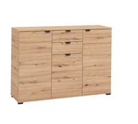 credenza moderna con 3 ante e 2 cassetti di design moderno industrial cm 135 x 40 x 95 h