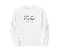 One Day at a Time - Minimal Christian Faith Reminder Felpa