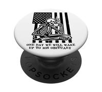 One Day We Will Wake Up to His Obituary Anti Fascism Resist PopSockets PopGrip Adesivo