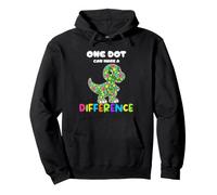 One DOT Can Make A Difference T-Rex Ragazze Ragazzi Insegnanti Felpa con Cappuccio