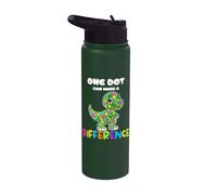 One Dot Can Make A Difference T-Rex Ragazze Ragazzi Insegnanti Stainless Steel Insulated Water Bottle