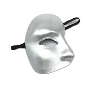One-Eyed Masquerade Half Face Mask - Gold/Silver/Black Venetian Mask for Men & Women, Party & Dance Costume Accessory(Gold)
