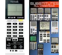 One for All - Telecomando di ricambio CA per condizionatore d'aria Mitsubishi SH20A SG19C SG18D SG17B SG15E SG15D SG15H per A/C