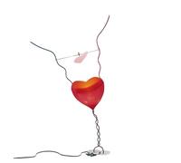 One From The Heart Lampada da Tavolo Rosso