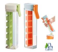 One Glass Ice Maker, Press Ice Tray Mold, Pop Out Cubes Without, Space-Saving Design and Easy Maintenance, Producing 6 Square Ice Cubes per vassoio, Ice Cube Cup for Maker Ice Drink