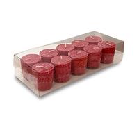 ONE GOODLIFE - Set di candele profumate; idea regalo; 10 candele di cera in stearina, colorate, candele aromatiche per le festività natalizie o per aromaterapia (ciliegia selvatica)