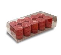 ONE GOODLIFE - Set di candele profumate; idea regalo; 10 candele di cera in stearina, colorate, candele aromatiche per le festività natalizie o per aromaterapia (fiore di mandorla)