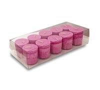 ONE GOODLIFE - Set di candele profumate; idea regalo; 10 candele di cera in stearina, colorate, candele aromatiche per le festività natalizie o per aromaterapia (rosa)