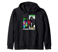 One Gorilla vs 100 Uomini Meme Dibattito Primordiale Umorismo su Internet Felpa con Cappuccio