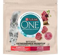 PURINA ONE Grain Free Sterilized Manzo Crocchette per gatto - 1,1 kg