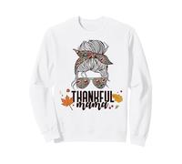 One Grazie Mama Divertente Ringraziamento Grateful Blessed Meme Felpa