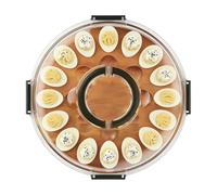 One-handed Convenience: The trays for deviled eggs feature an optimized grip design, enabling effortless one-handed carry and ensuring stable movement while transporting your elegantly presented appet