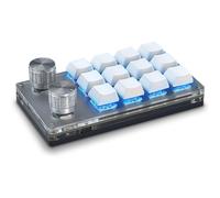 One Handed Programmable Mechanical Keyboard, Portable RGB Gaming PC With12Fully Programmable Keys & Knob, Macro for Office Games (White)