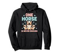 One Horse Is Never Enough Equitazione Passione Felpa con Cappuccio