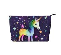 One-Horse Star Chiusura Cerniera Borsa Trucco Corduroy Organizer Multifunzionale 22x7x17cm per Viaggi Campeggio Vacanze Fitness, Nero , Taglia unica