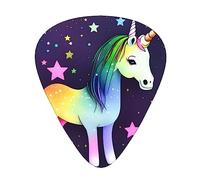 One-Horse Star - Confezione da 12 plettri colorati per chitarra acustica, chitarra elettrica, ukulele
