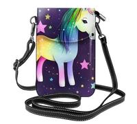 One-horse star Piccola borsa a tracolla per telefono per le donne PU portafoglio flip in pelle con slot per carte di credito cinturino regolabile