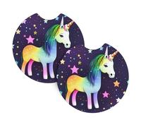 One-horse star - Sottobicchieri per portabicchieri per auto, in neoprene, assorbenti, antiscivolo, universali, accessori per interni per veicoli, confezione da 2