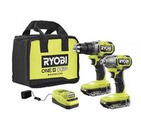 ONE+ HP 18V Brushless Cordless Combo Kit w/1/2" Trapano, 1/4" Impact Driver (2) 2.0 Ah Batterie, Caricatore e Borsa