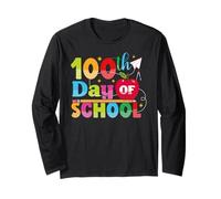 One Hundred Days Later 100 Days of School Student Teacher Maglia a Manica