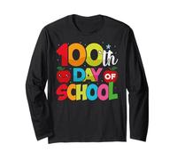 One Hundred Days Later 100 Days of School Student Teacher Maglia a Manica