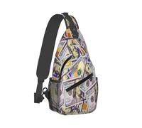 One Hundred Dollar Bills Uomo Donna Borsello Tracolla Leggera Sling Bag Piccolo Zaino Monospalla Per Sportivo Lavoro Campeggio