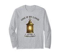 One If By Land 1775 Storia Americana della Lanterna coloniale Maglia a Manica
