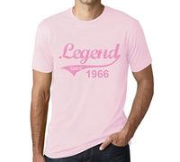 One in the City Uomo Maglietta Leggenda dal 1966 - Legend Since 1966 - 58 Anni Idea Regalo 58° Compleanno T-Shirt Anniversario Stampa Grafica Vintage Anno 1966 novità Rosa Pallido M