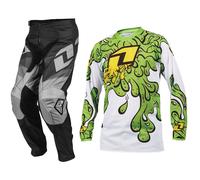 One Industries Ragazzi Motocross Bambini Kit MX Moto Nero Atom Pantaloni / Melma