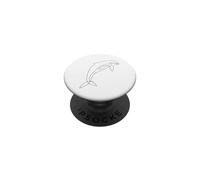 One Line Art Delfino disegnato con una linea PopSockets PopGrip Adesivo