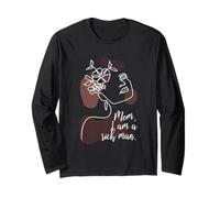One Line Art Donna Fiori - Mamma I Am A Rich Man Femminismo Maglia a Manica