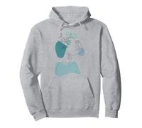 One Line Art - Viso Astratto Femminile con Fiori Felpa con Cappuccio