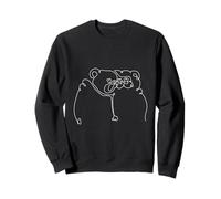One Line English Bulldog Kiss Felpa