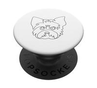 One Line Yorkshire Terrier PopSockets PopGrip Adesivo