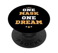 One Mask One Dream - Social Distance Face Mask Gift For Dads PopSockets PopGrip Adesivo