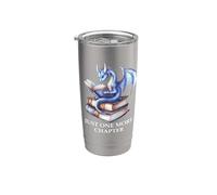One More Chapter Dragon Bookish Books & Dragons Reading Book Bicchiere termico in acciaio inox doppia parete