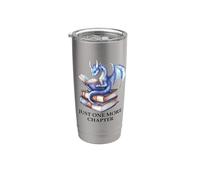 One More Chapter Dragon Bookish Books & Dragons Reading Book Bicchiere termico in acciaio inox doppia parete
