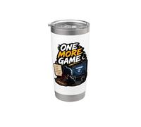 One More Game Gamer Controller Retro Gaming Design Bicchiere termico in acciaio inox doppia parete