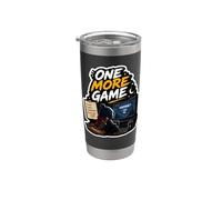 One More Game Gamer Controller Retro Gaming Design Bicchiere termico in acciaio inox doppia parete
